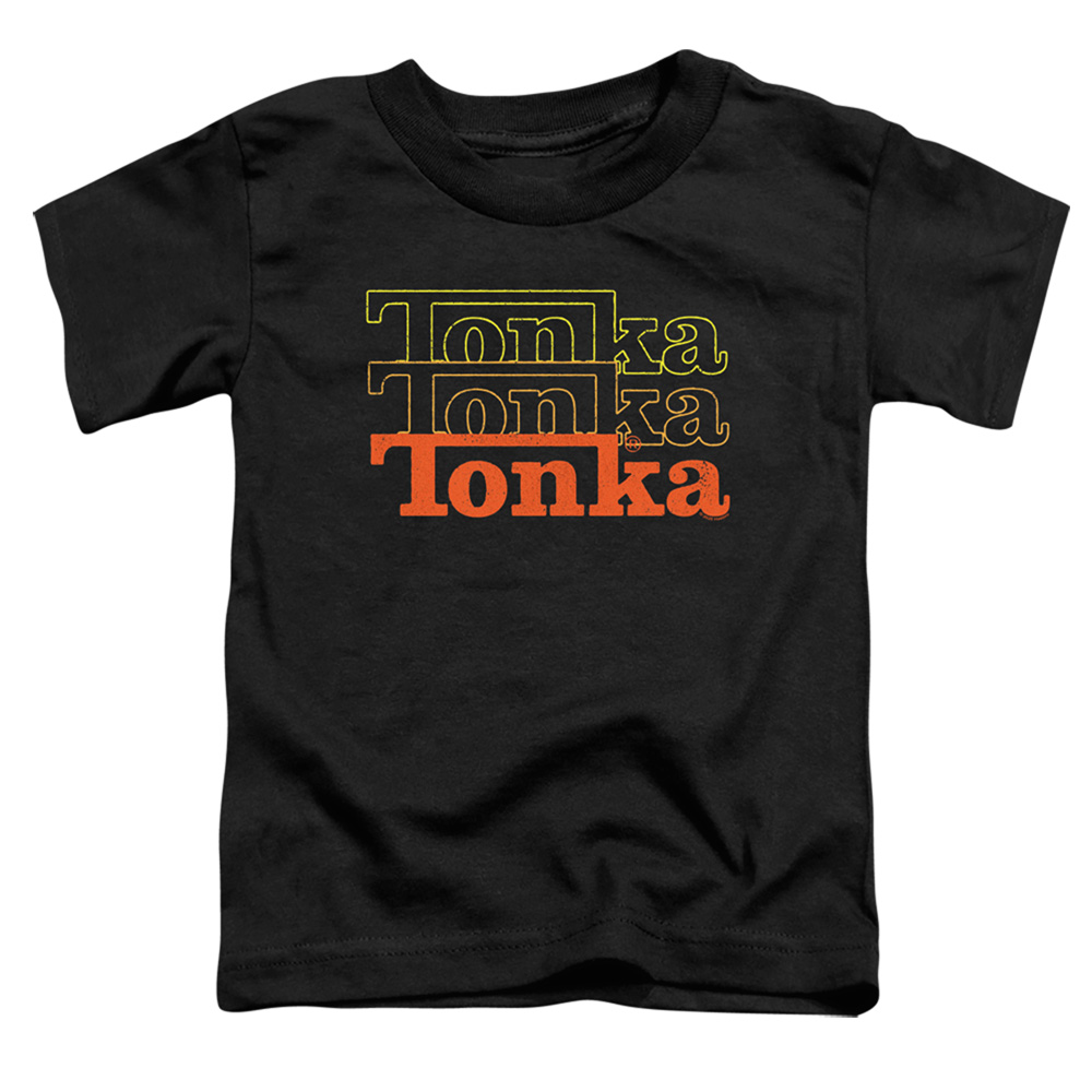 Tonka & Fuzzed Repeat-Short Sleeve Toddler Tee, Black - Medium 3T
