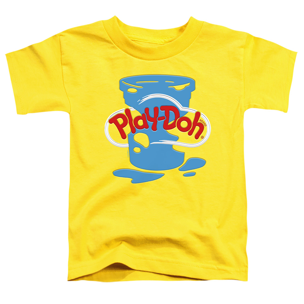 Play Doh & Play Doh Inverted Messy-Short Sleeve Toddler Tee, Yellow - Small 2T