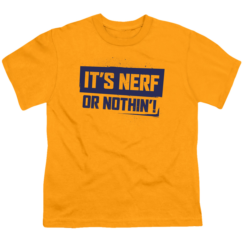 Nerf & Nerf or Nothing-Short Sleeve 18-1 Youth T-Shirt, Gold - Medium