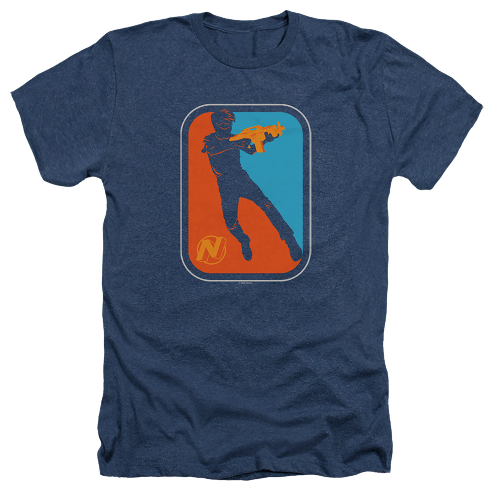 Nerf & Nerf Pro-Adult Heather T-Shirt, Navy - Large