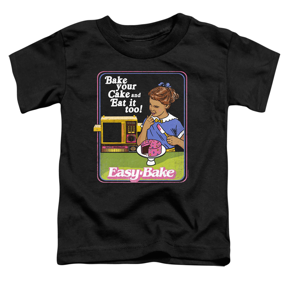 Easy Bake Oven & Bake Your Cake-Short Sleeve Toddler Tee, Black - Medium 3T