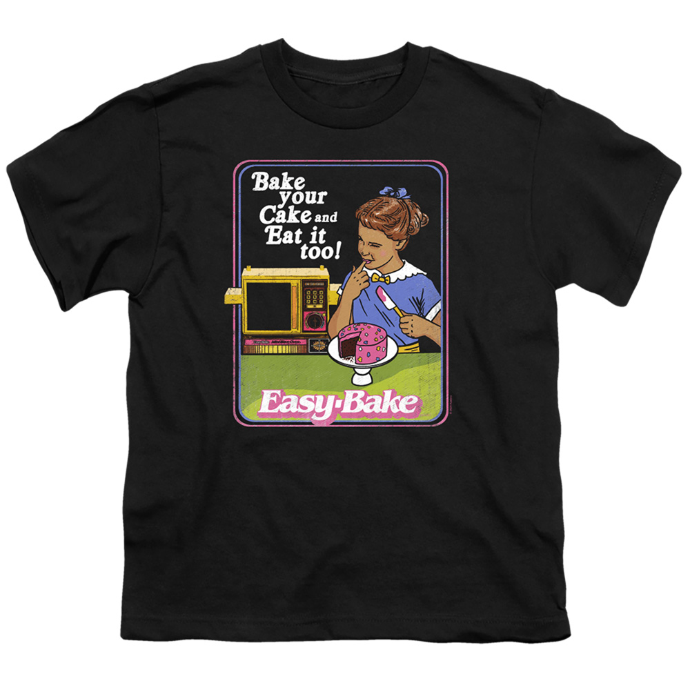 Easy Bake Oven & Bake Your Cake-Short Sleeve 18-1 Youth T-Shirt, Black - Medium
