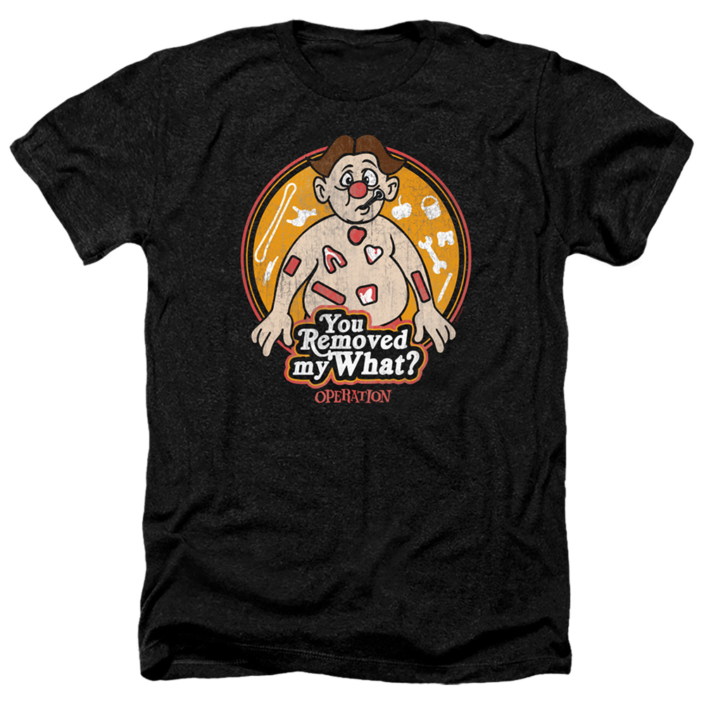Operation & You Removed My What-Adult Heather T-Shirt, Black - Medium