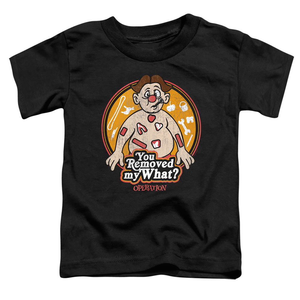 Operation & You Removed My What-Short Sleeve Toddler Tee, Black - Medium 3T