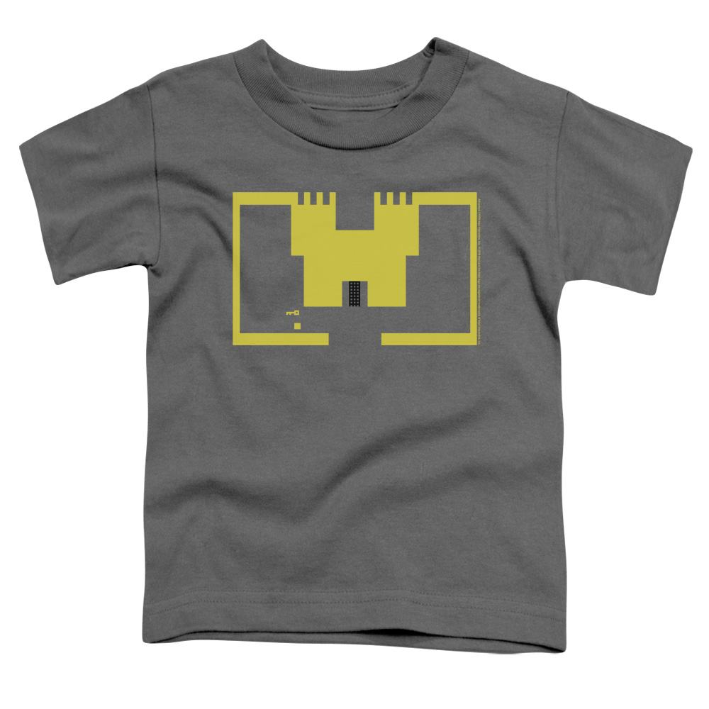 Atari & Adventure Screen Art Toddler Cotton Short Sleeve T-Shirt, Charcoal - Medium - 3 Toddler