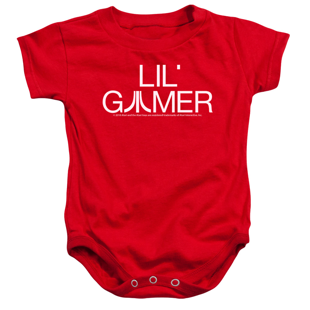 ATRI229-SS-3 Atari & Lil Gamer Infant Cotton Snapsuit, Red - Large - 18 Months