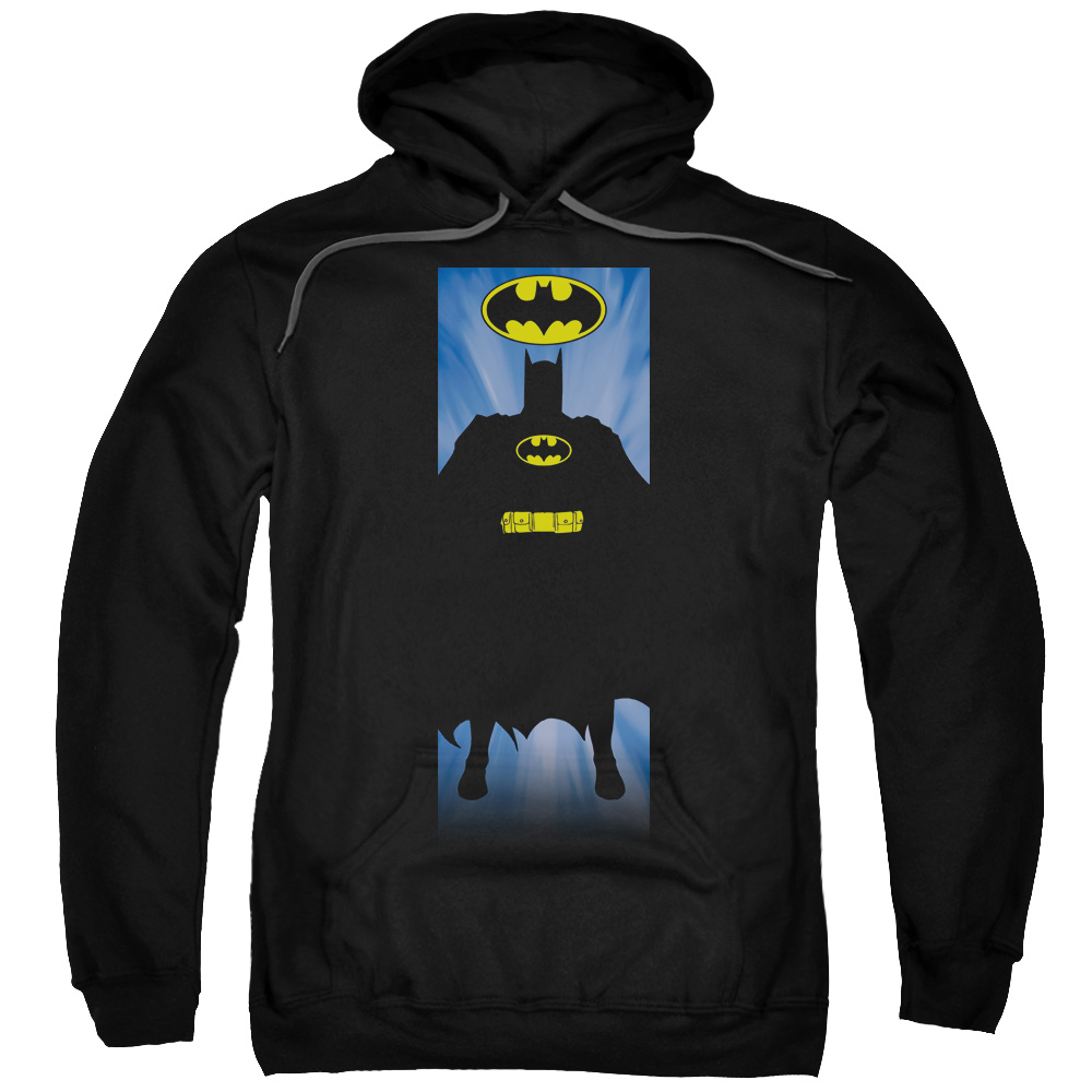 BM2426-AFTH-7 Batman & Batman Block Adult Pull-Over Hoodie, Black - 4X -  Trevco