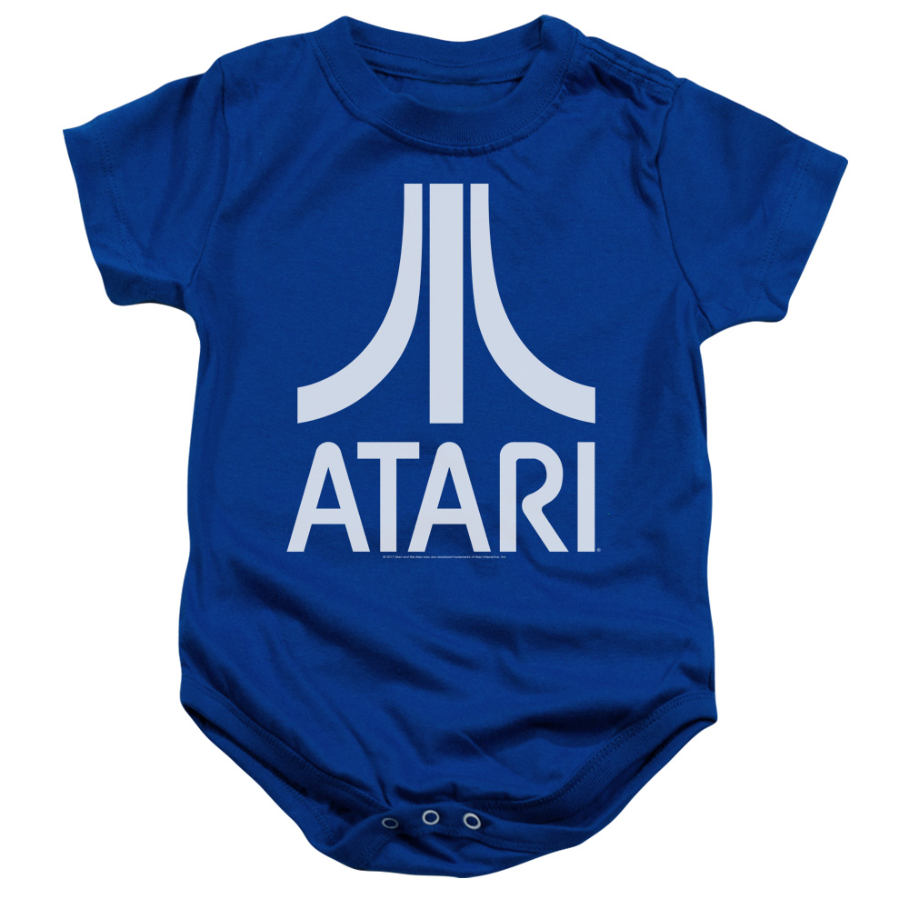 ATRI172-SS-1 Atari & Atari Logo Infant Cotton Snapsuit, Royal Blue - Small - 6 Months