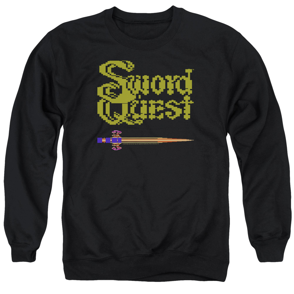 ATRI207-AS-6 Atari & 8 Bit Sword Adult Crewneck Sweatshirt, Black - 3X