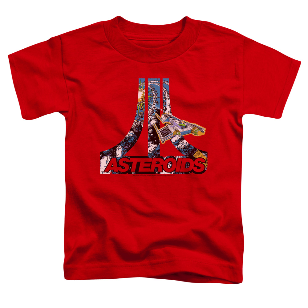 ATRI211-TT-1 Atari & Asteroids Atari Toddler Cotton Short Sleeve T-Shirt, Red - Small - 2 Toddler