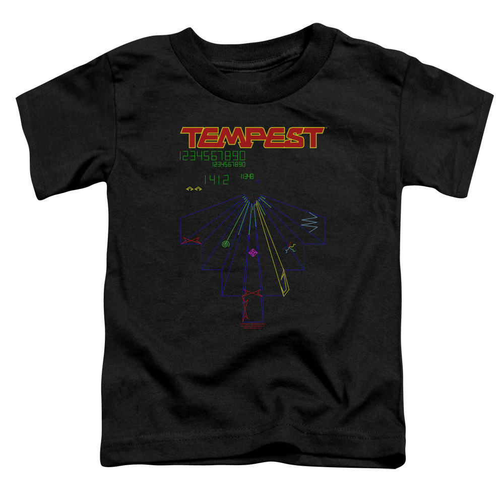 ATRI152-TT-2 Atari & Tempest Screen Toddler Cotton Short Sleeve T-Shirt, Black - Medium - 3 Toddler