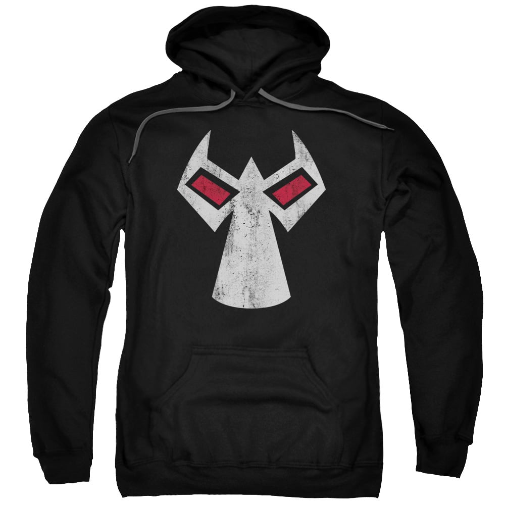 BM2069-AFTH-7 Batman & Bane Mask Adult Pull-Over Hoodie, Black - 4X -  Trevco