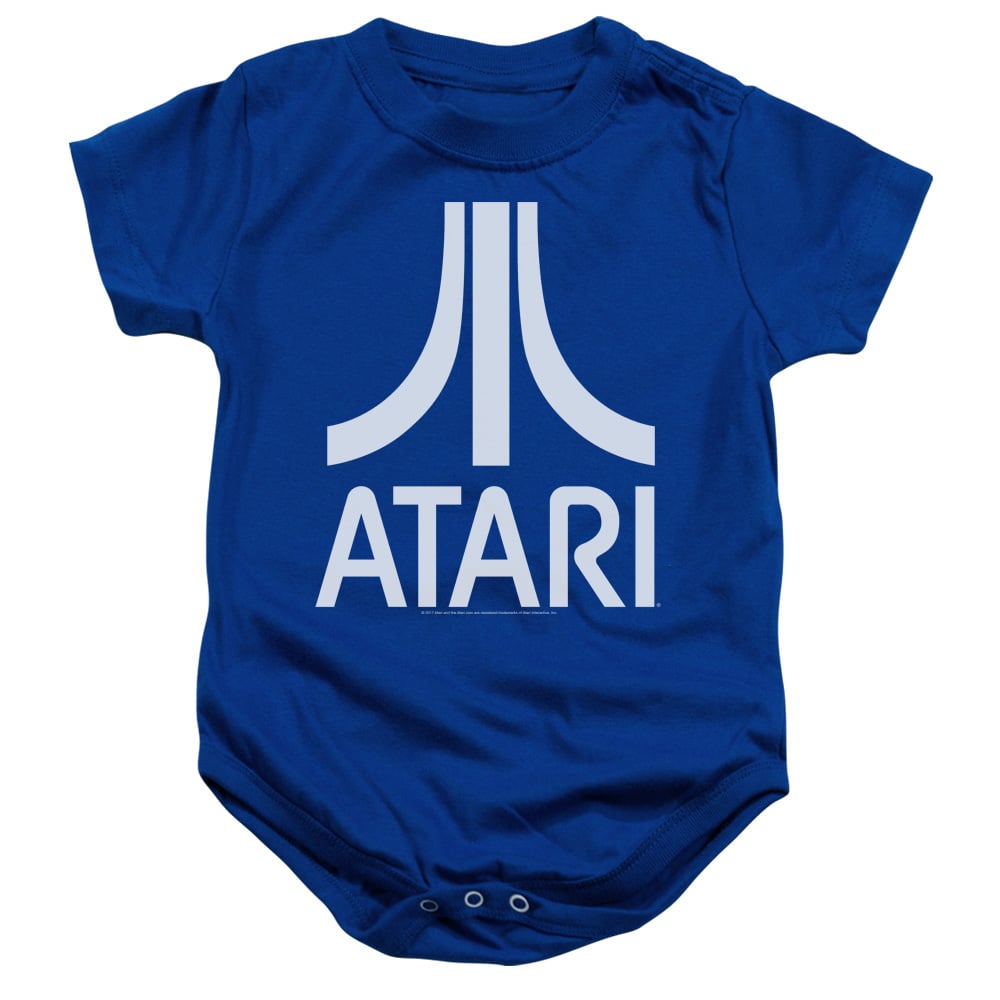 ATRI172-SS-2 Atari & Atari Logo Infant Cotton Snapsuit, Royal Blue - Medium - 12 Months