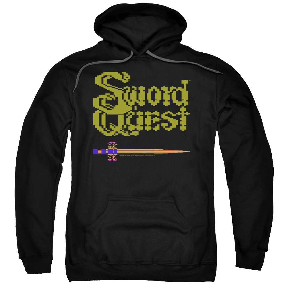 ATRI207-AFTH-2 Atari & 8 Bit Sword Adult Pull-Over Hoodie, Black - Medium
