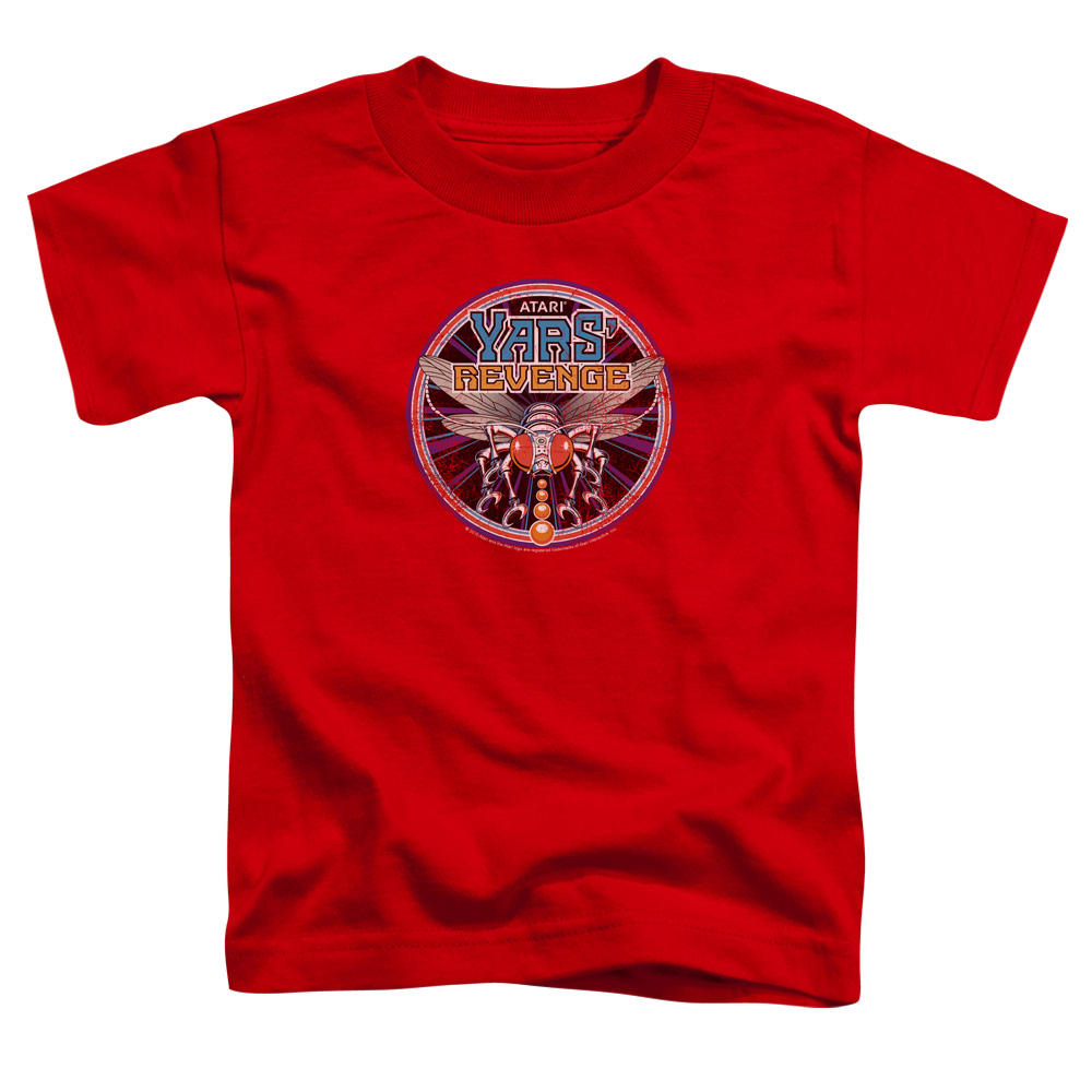 Atari & Yars Revenge Patch Toddler Cotton Short Sleeve T-Shirt, Red - Medium - 3 Toddler