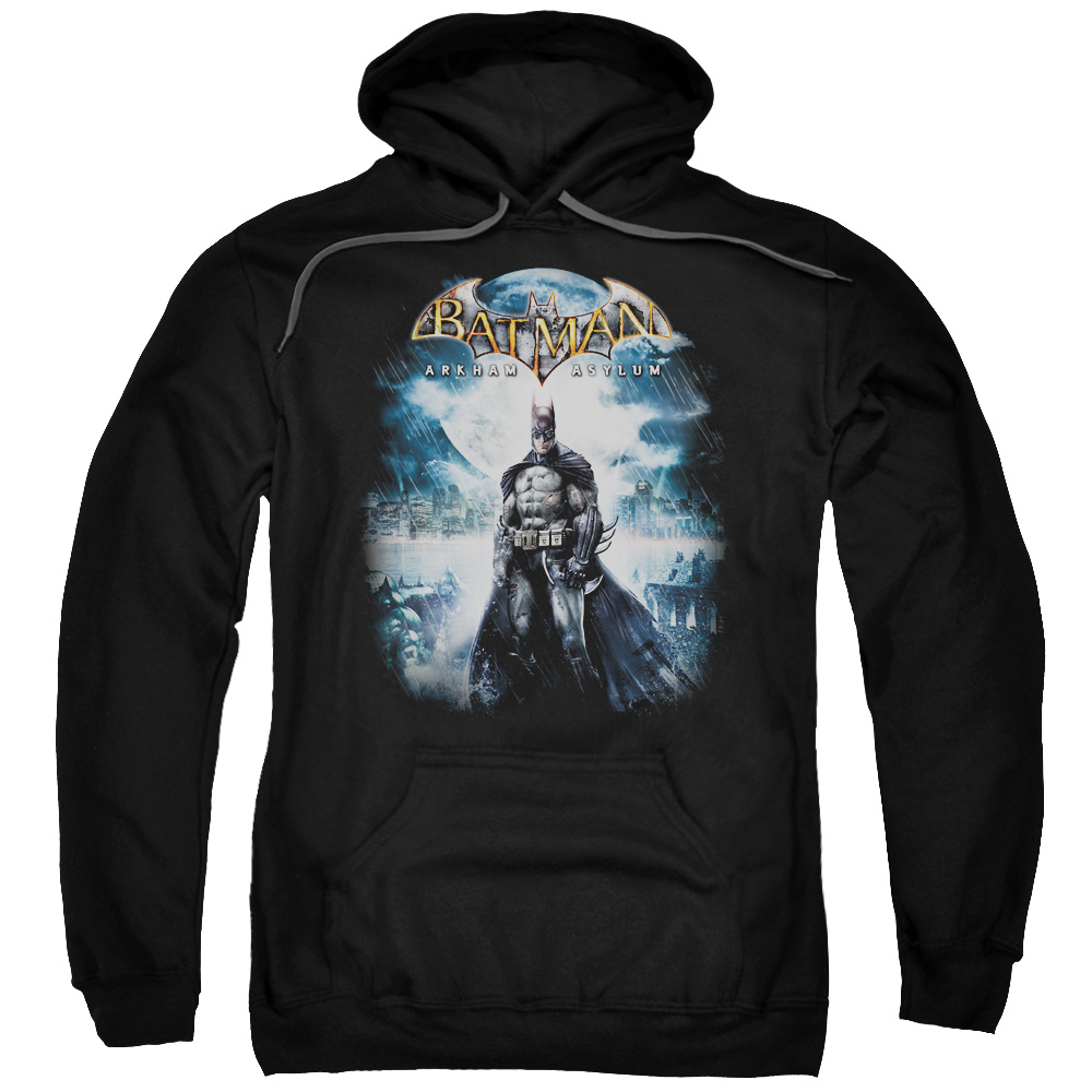 BM1814-AFTH-7 Batman AA & Game Cover Adult Pull-Over Hoodie, Black - 4X -  Trevco