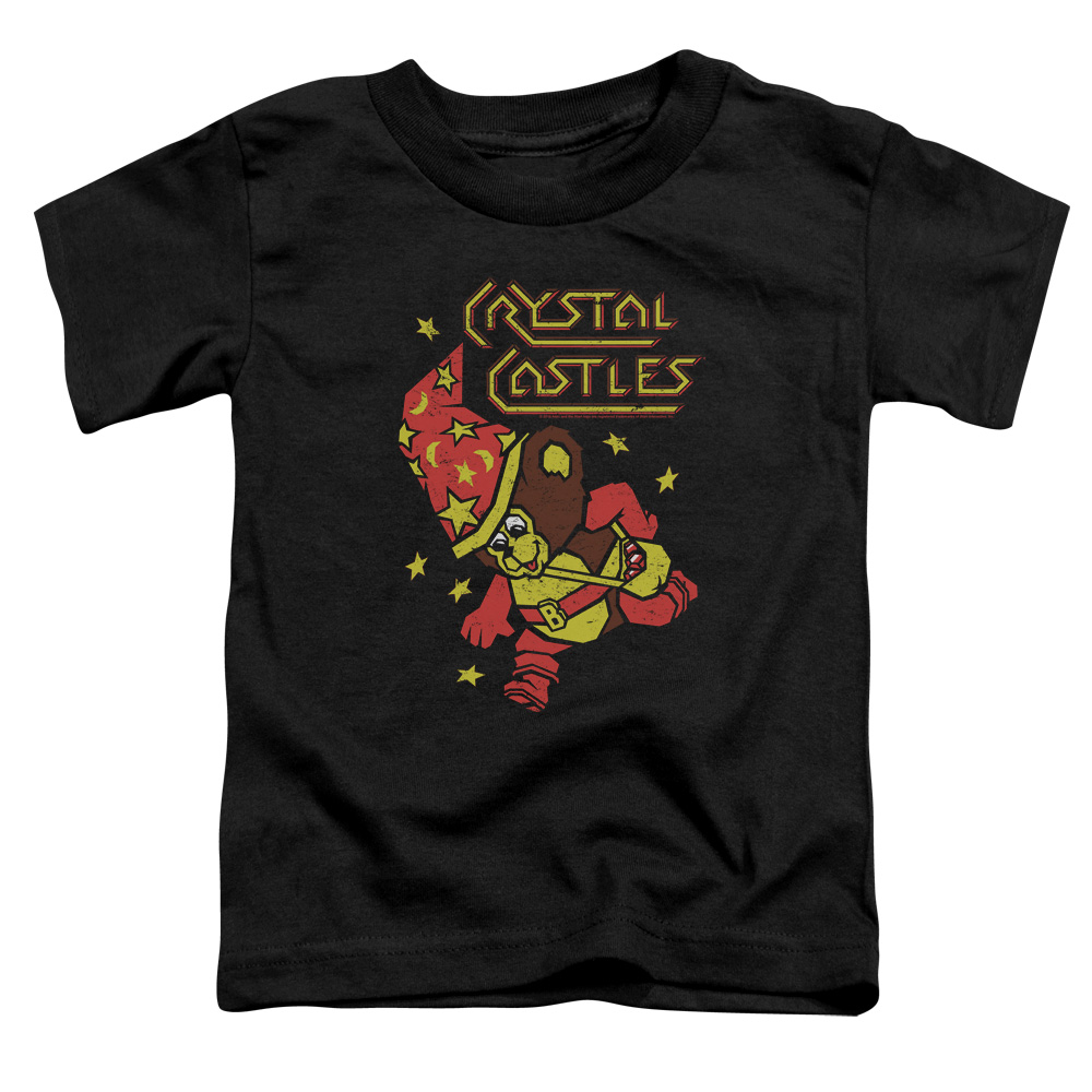 ATRI127-TT-2 Atari & Crystal Bear Toddler Cotton Short Sleeve T-Shirt, Black - Medium - 3 Toddler