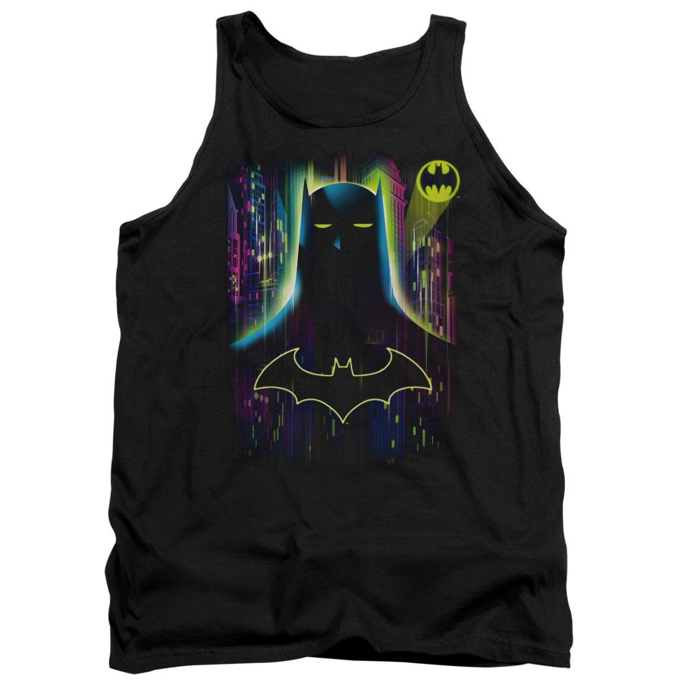 Batman & Knight Lights Adult Cotton Tank Top, Black - Medium