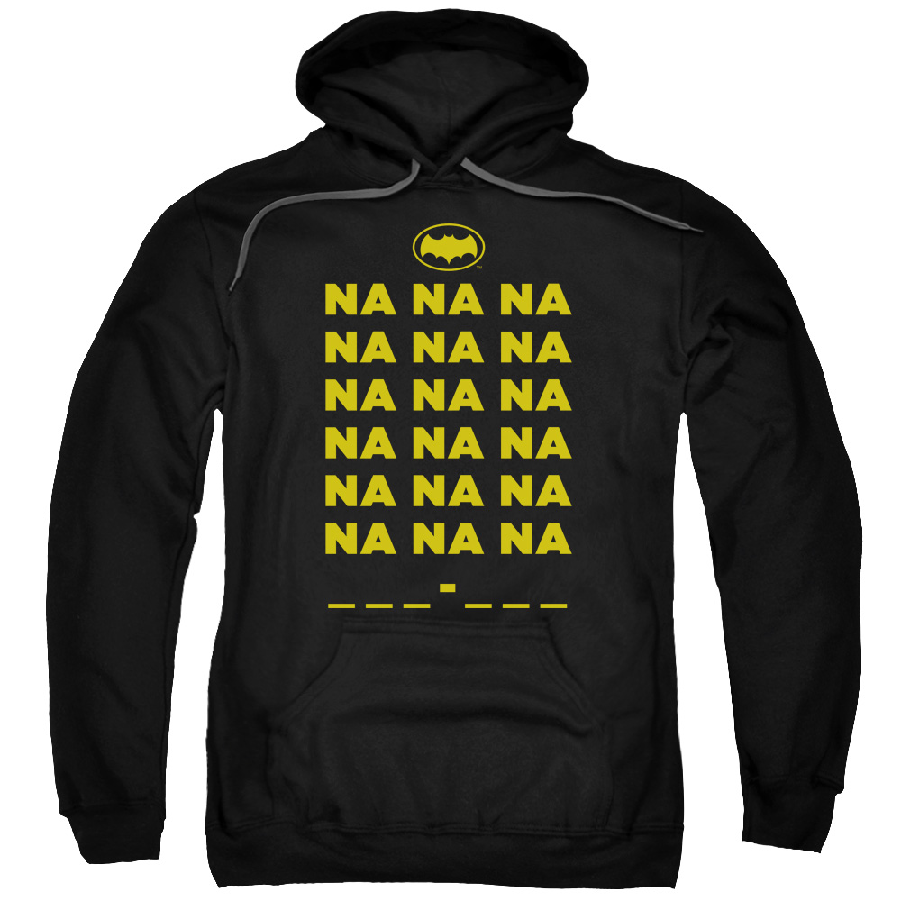 BMT152-AFTH-7 Batman Classic TV & Na Na Na Adult Pull-Over Hoodie, Black - 4X -  Trevco