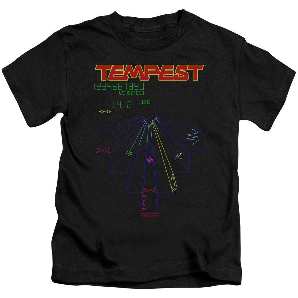 ATRI152-KT-3 Atari & Tempest Screen Short Sleeve Cotton Juvenile 18-1 T-Shirt, Black - Large - 7