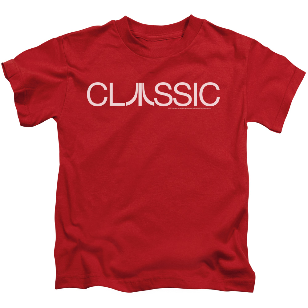 ATRI160-KT-2 Atari & Classic Short Sleeve Cotton Juvenile 18-1 T-Shirt, Red - Medium - 5-6