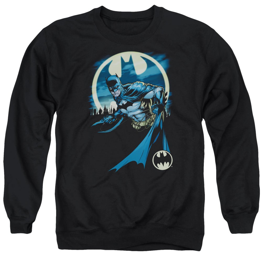 Batman & Heed the Call Long Sleeve Adult Crewneck Sweatshirt, Black - 2X