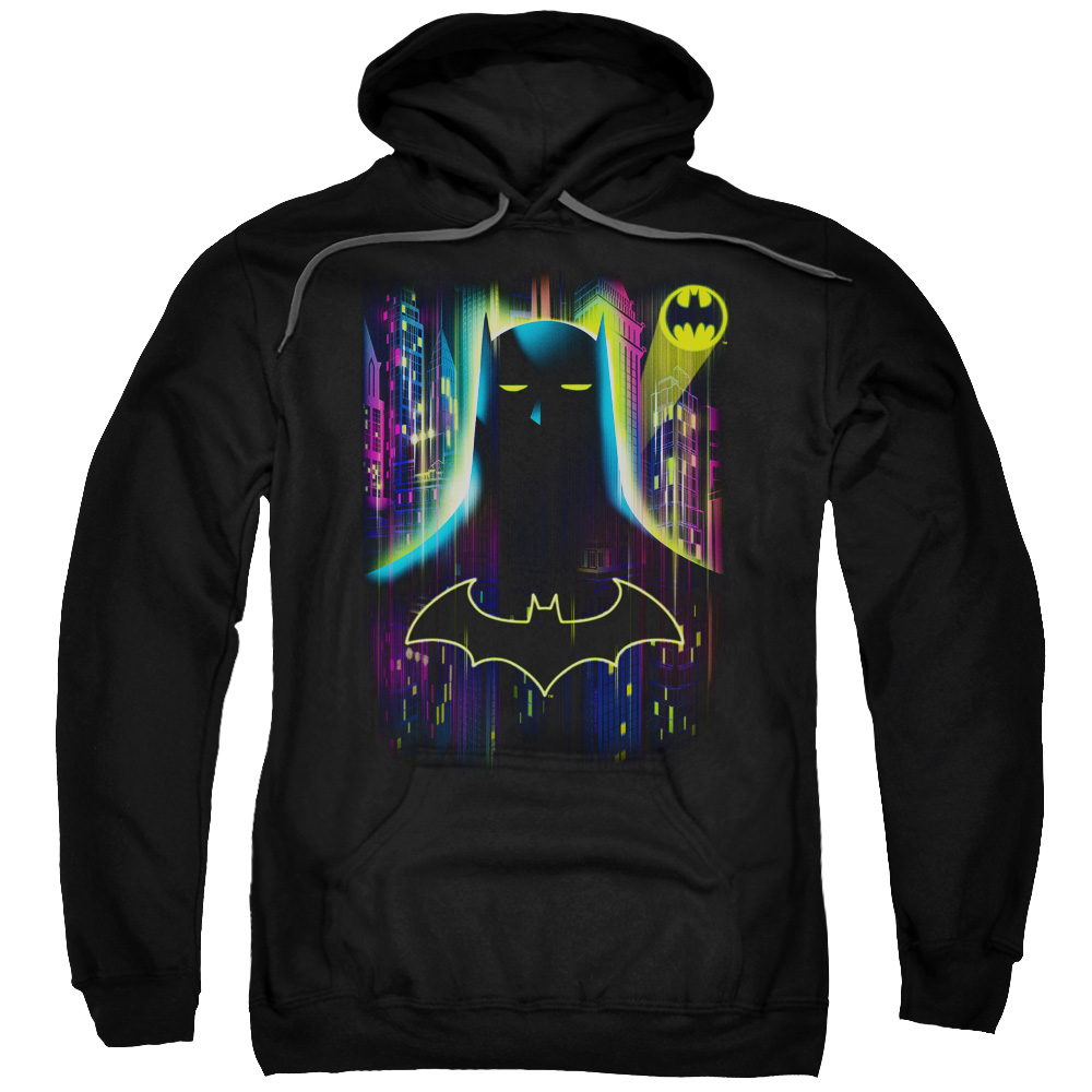 Batman & Knight Lights Adult Pull-Over Hoodie, Black - Extra Large