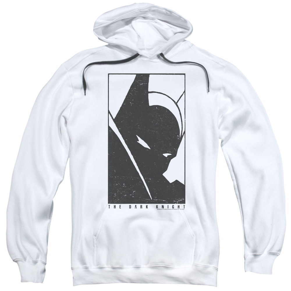 Batman & An Icon Adult Pull-Over Hoodie, White - Large