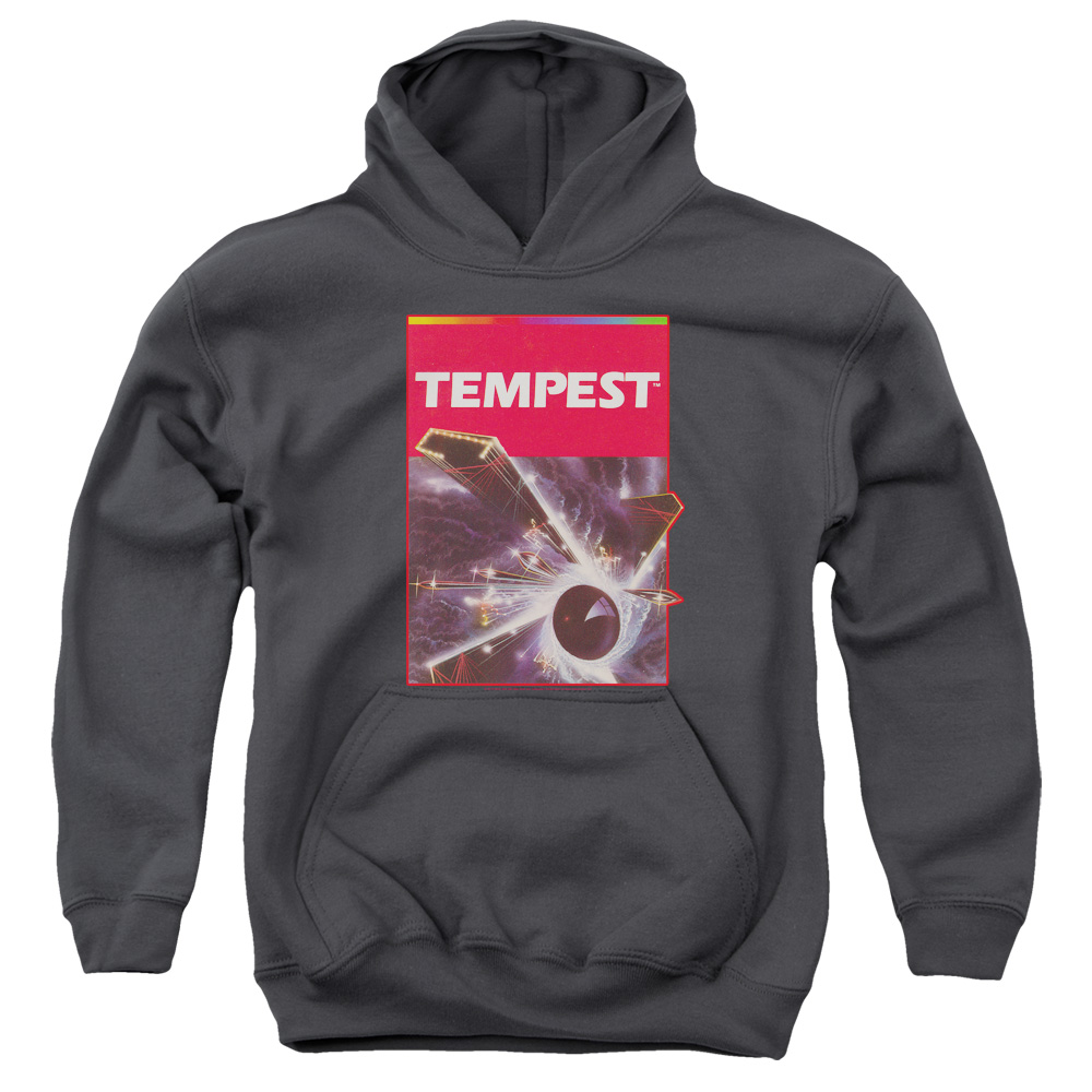 ATRI210-YFTH-2 Atari & Tempest Box Art Youth Cotton Pull-Over Hoodie, Charcoal - Medium