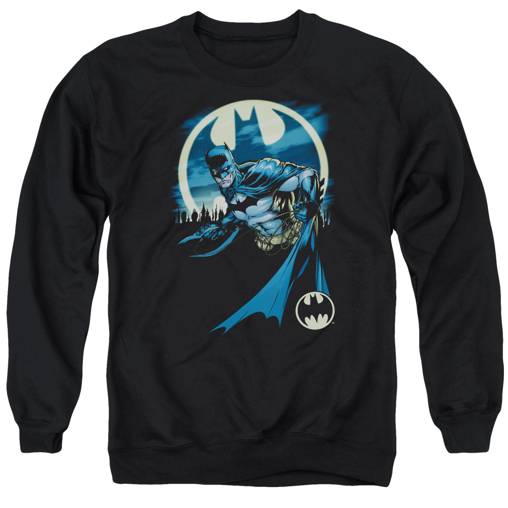 Batman & Heed the Call Long Sleeve Adult Crewneck Sweatshirt, Black - 3X