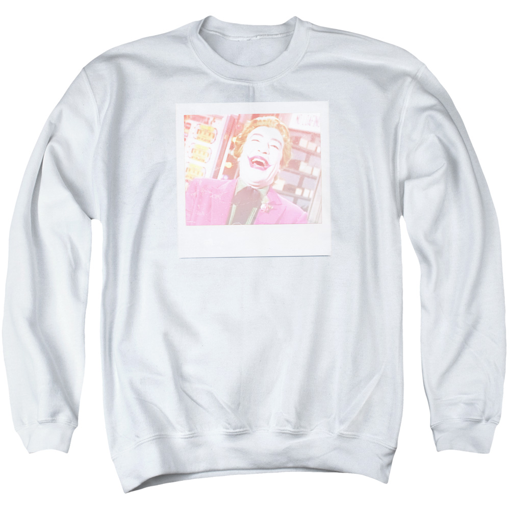 Batman Classic TV & Captured Long Sleeve Adult Crewneck Sweatshirt, White - Small