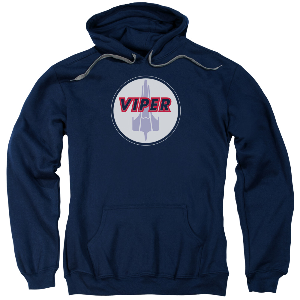 BSG117-AFTH-5 BSG & Viper Badge Adult Pull-Over Hoodie, Navy - 2X