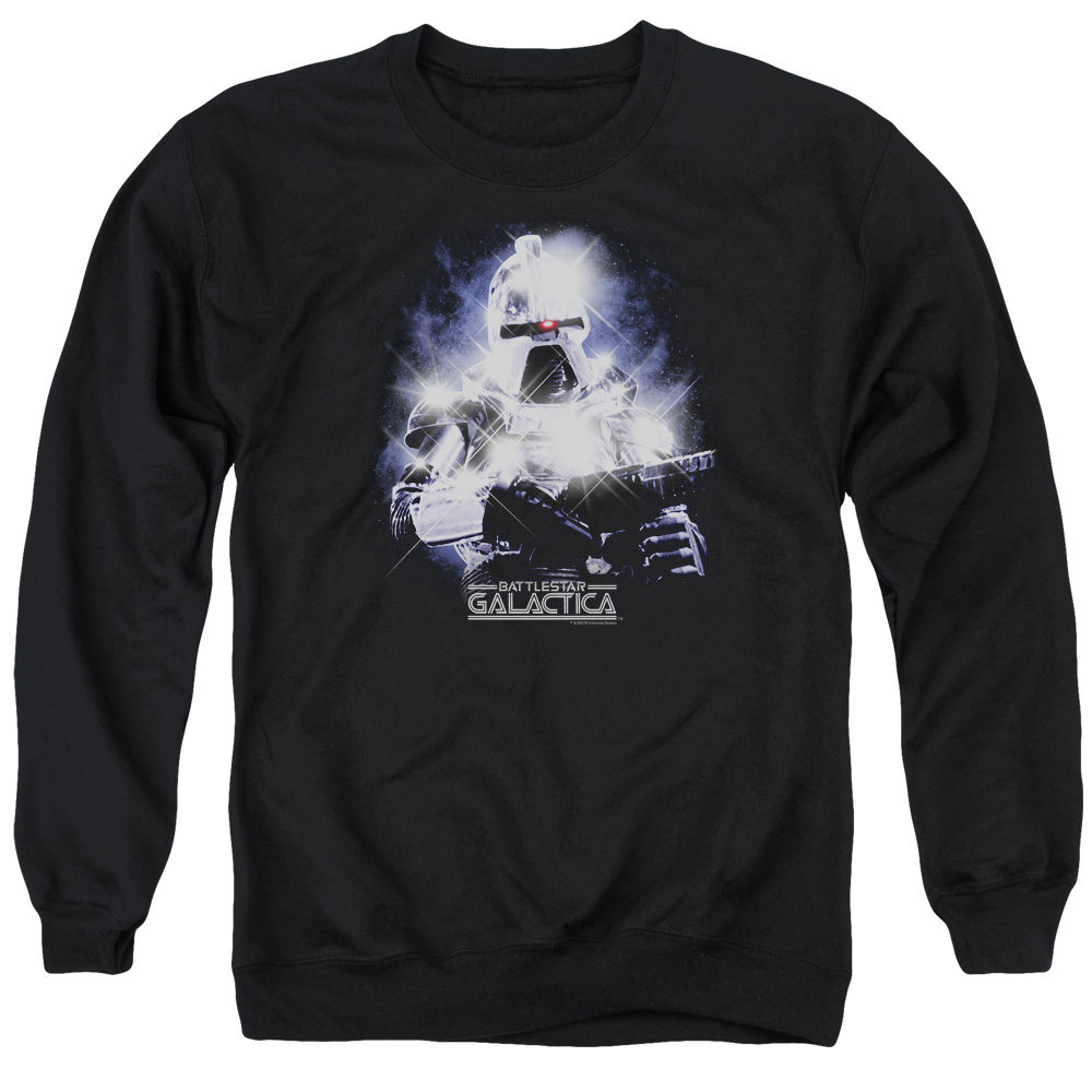 BSG & 35th Anniversary Cylon Long Sleeve Adult Crewneck Sweatshirt, Black - Small