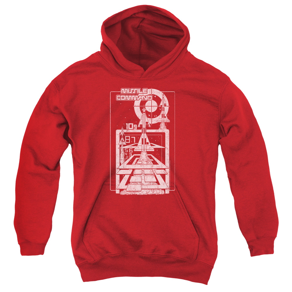 ATRI139-YFTH-3 Atari & Lift Off Youth Cotton Pull-Over Hoodie, Red - Large
