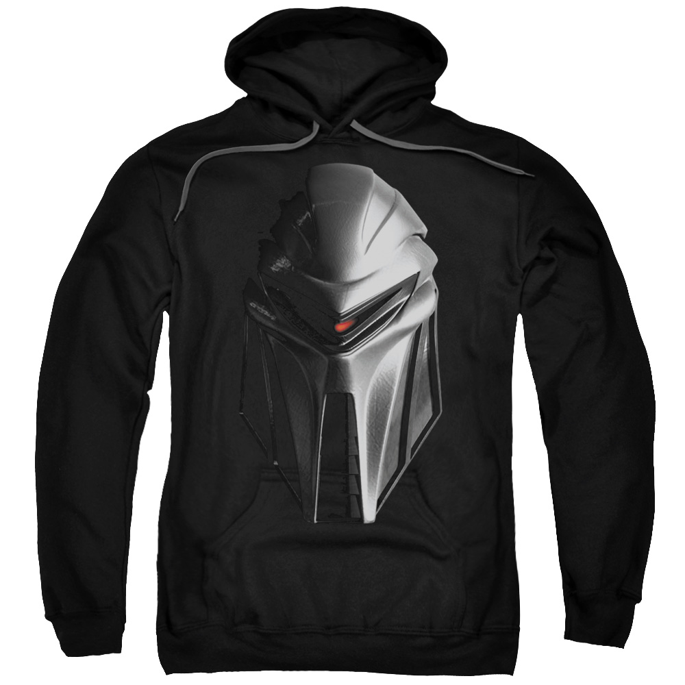 BSG & Cylon Head Adult Pull-Over Hoodie, Black - 2X