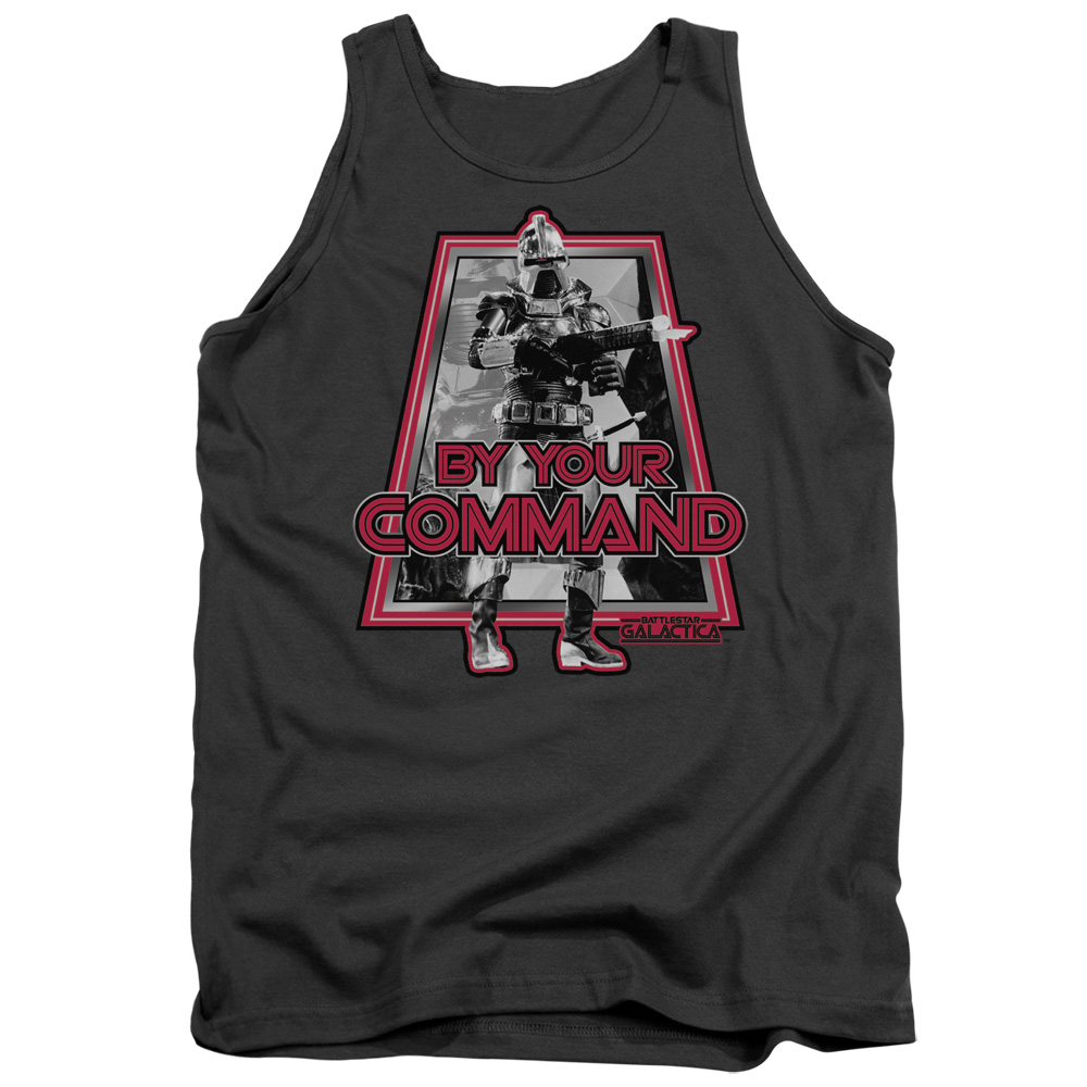 BSG143-TK-3 BSG & by Your Command Adult Cotton Tank Top, Charcoal - Large