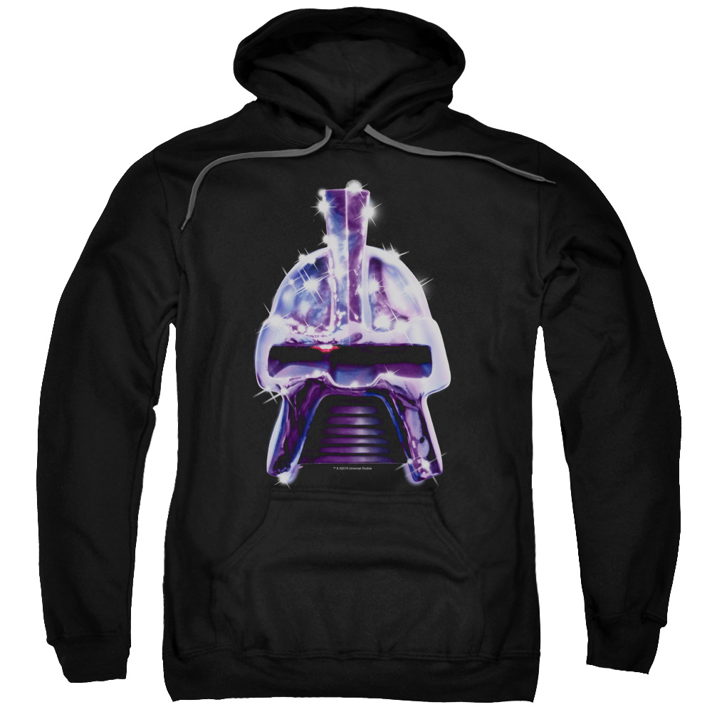 BSG197-AFTH-7 BSG & Retro Cylon Head Adult Pull-Over Hoodie, Black - 4X -  Trevco