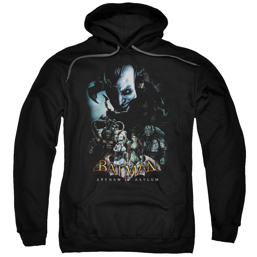 Batman AA & Five Against One Adult Pull-Over Hoodie, Black - 5X
