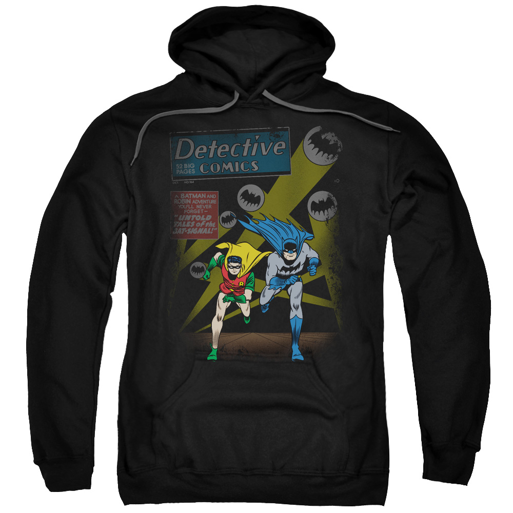 BM1845-AFTH-7 Batman & Dynamic Duo Adult Pull-Over Hoodie, Black - 4X