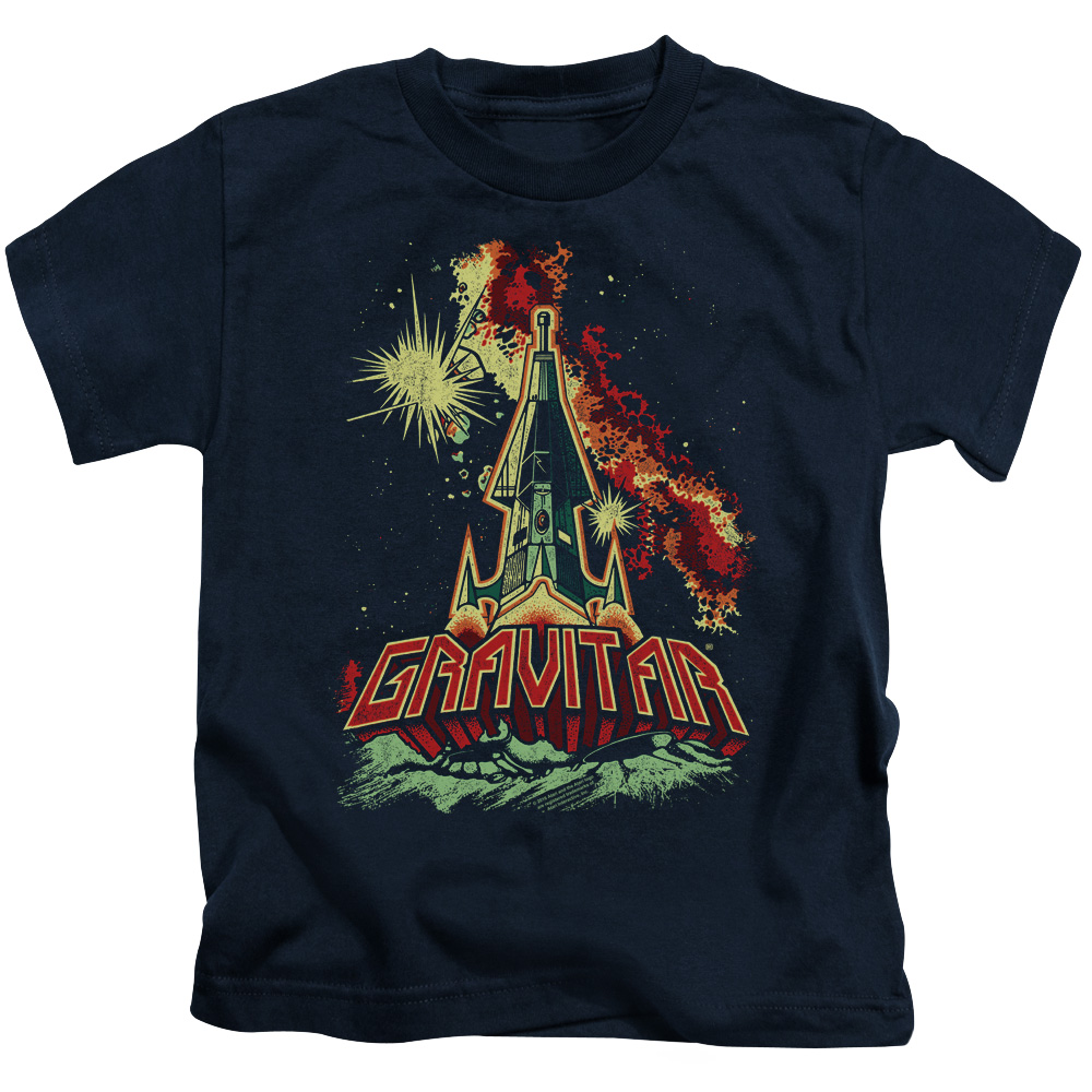 ATRI130-KT-3 Atari & Blast Off Short Sleeve Cotton Juvenile 18-1 T-Shirt, Navy - Large - 7