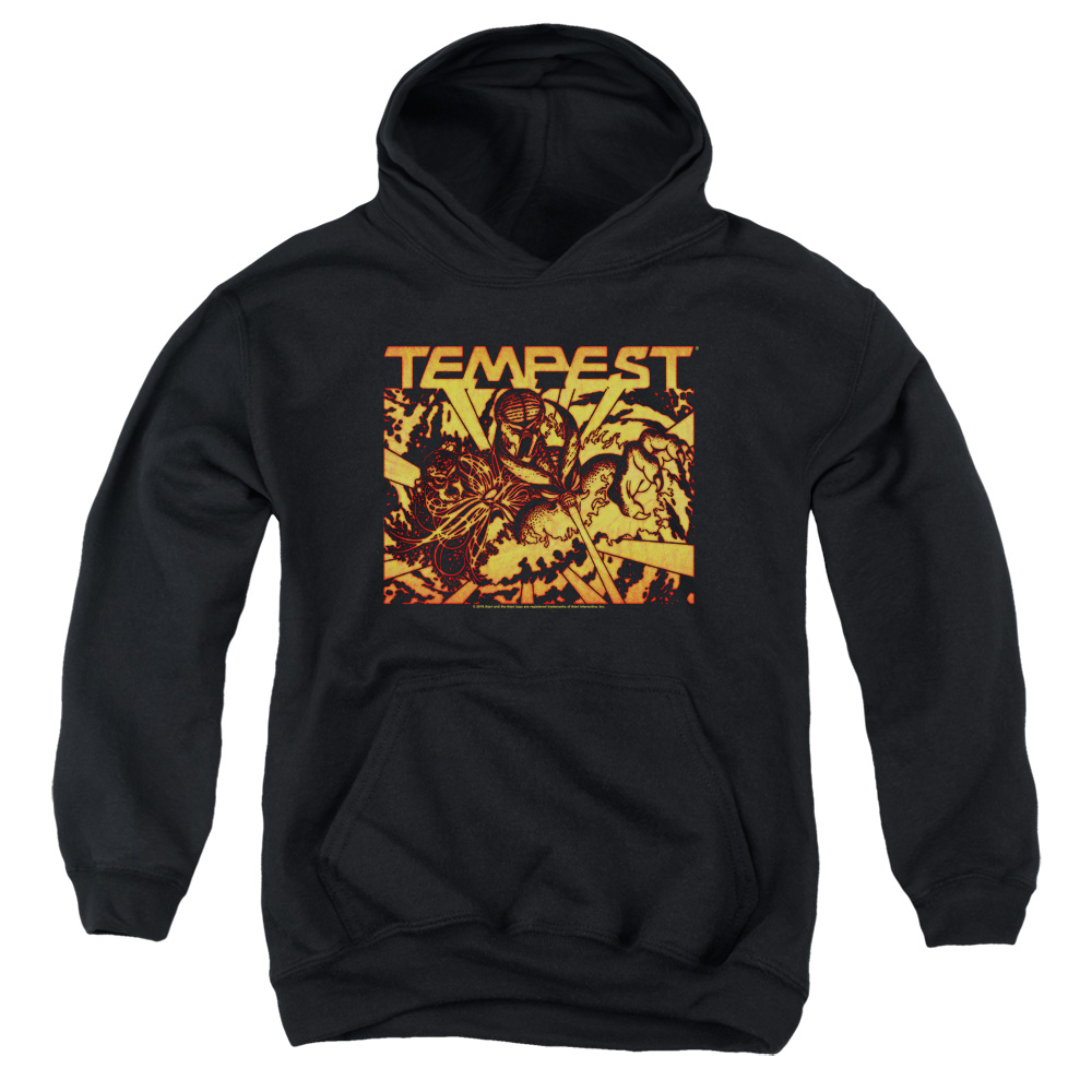 ATRI146-YFTH-4 Atari & Demon Reach Youth Cotton Pull-Over Hoodie, Black - Extra Large