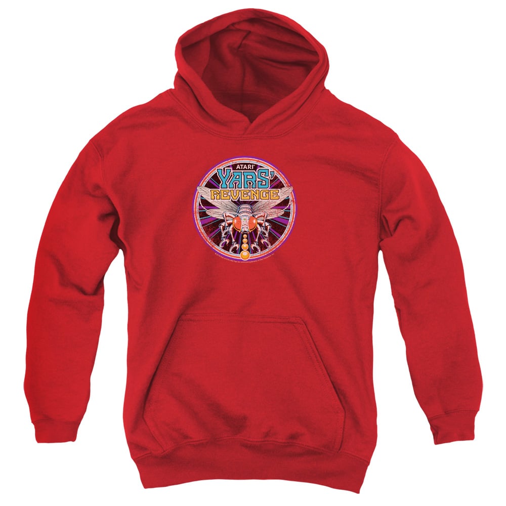 Atari & Yars Revenge Patch Youth Cotton Pull-Over Hoodie, Red - Extra Large