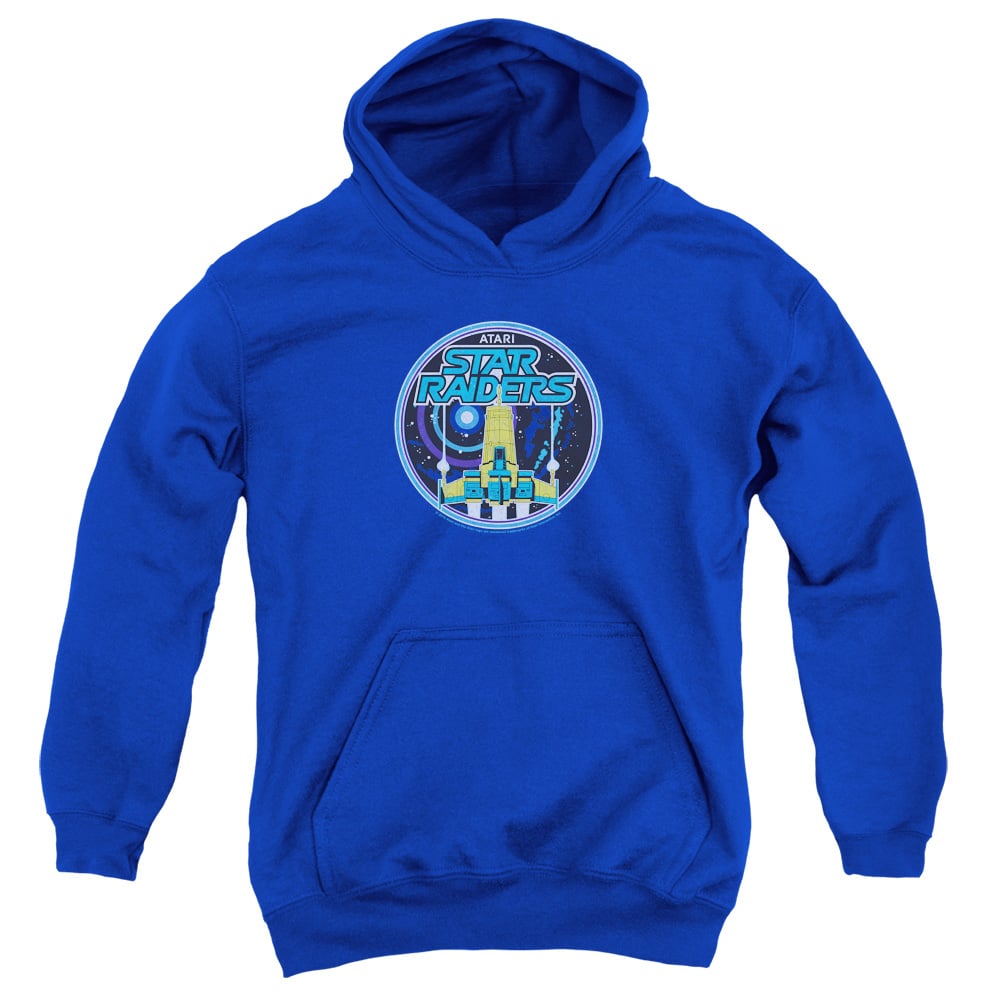 ATRI151-YFTH-2 Atari & Badge Youth Cotton Pull-Over Hoodie, Royal Blue - Medium