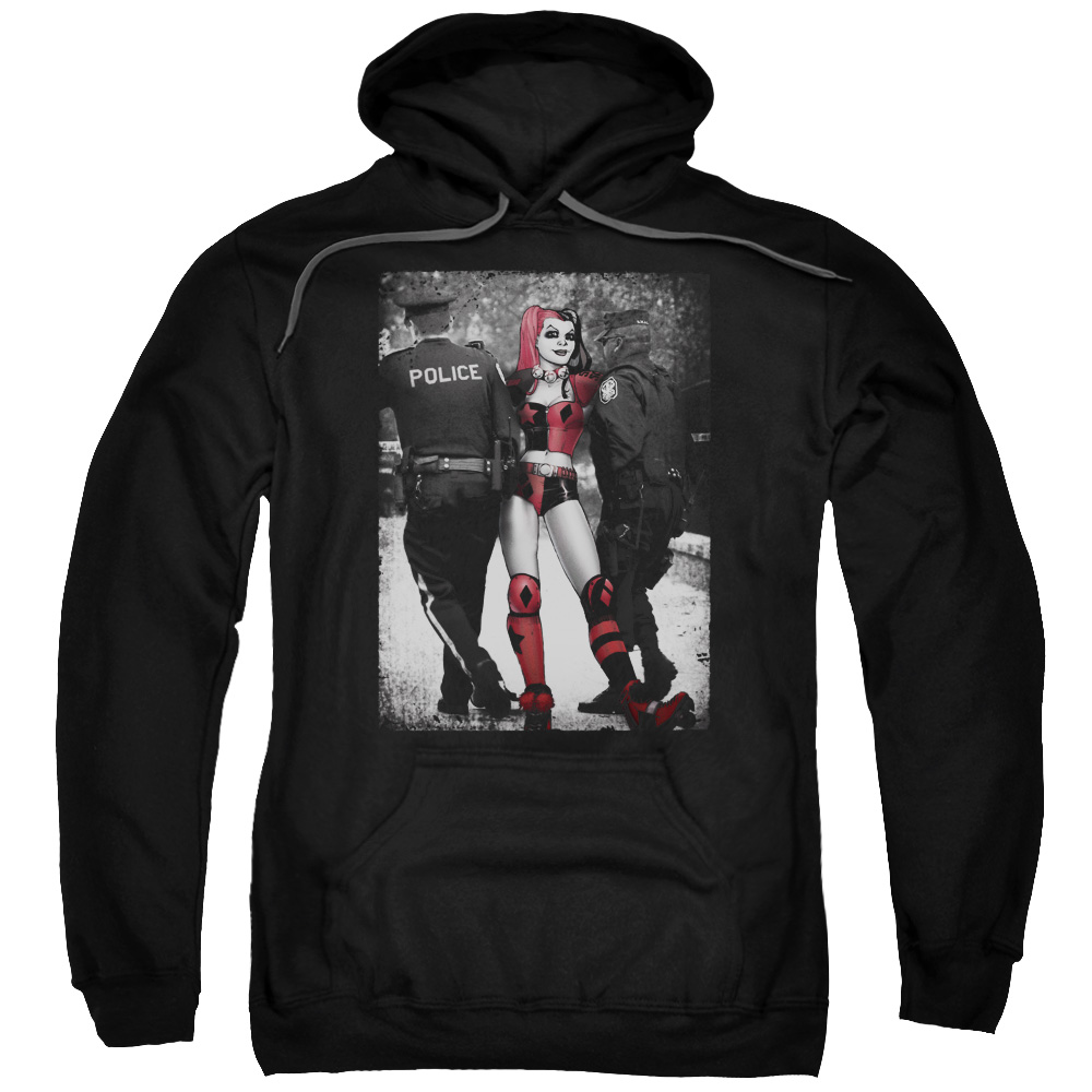 Batman & Arrest Adult Pull-Over Hoodie, Black - 4X