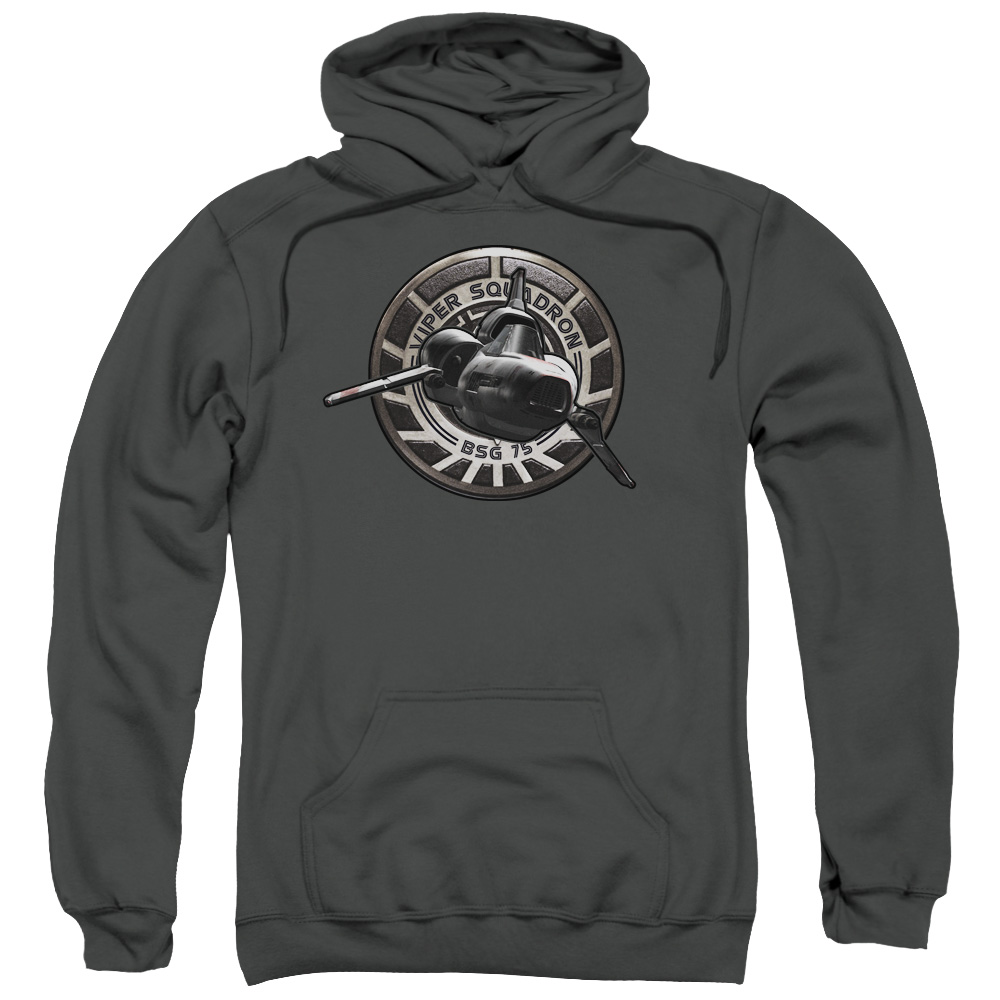 BSG & Viper Squadron Adult Pull-Over Hoodie, Charcoal - Small