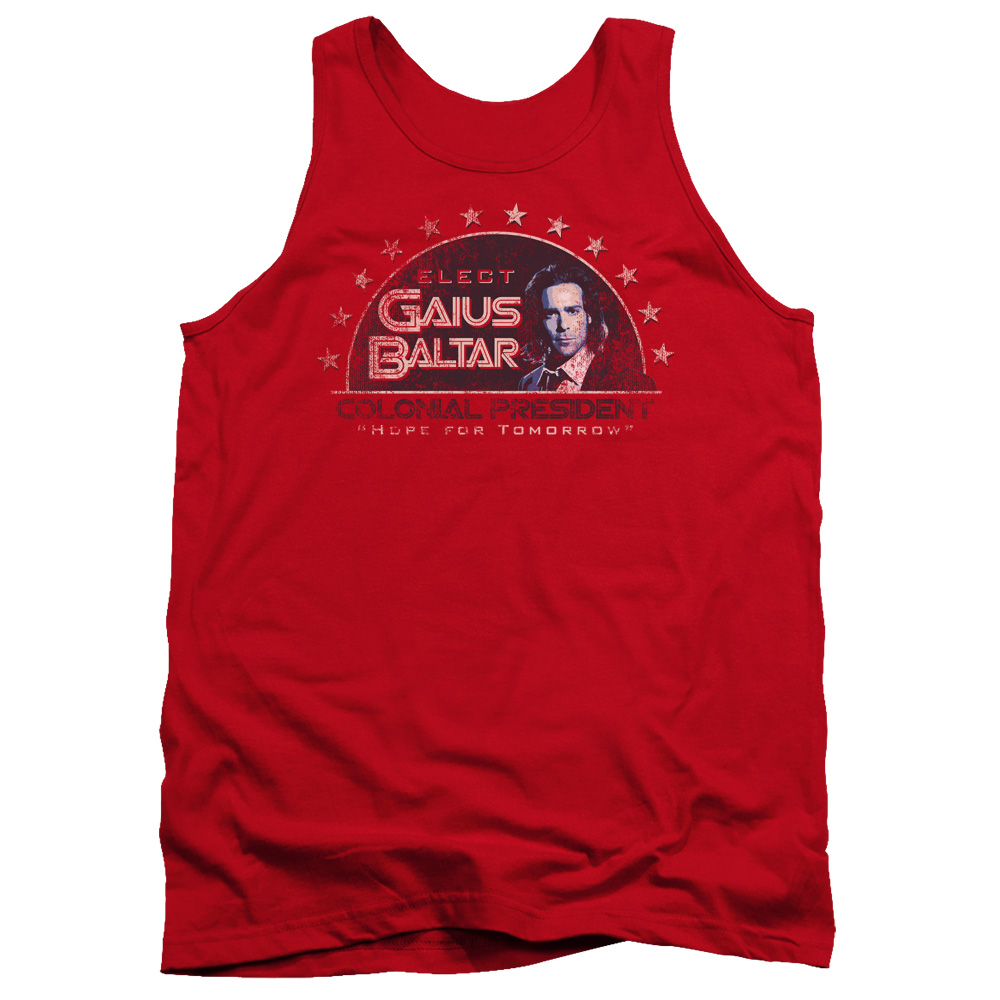 BSG190-TK-2 BSG & Elect Gaius Adult Cotton Tank Top, Red - Medium