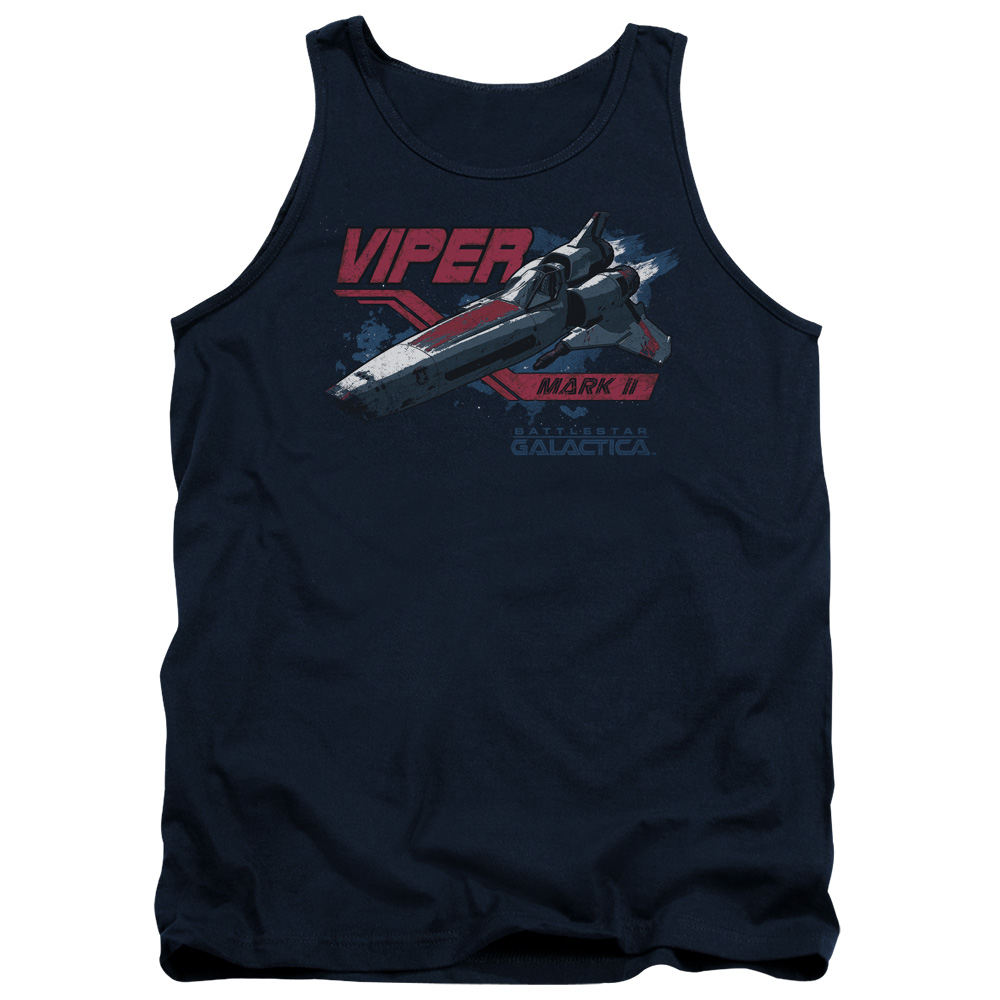 BSG219-TK-2 BSG & Viper Mark II Adult Cotton Tank Top, Navy - Medium