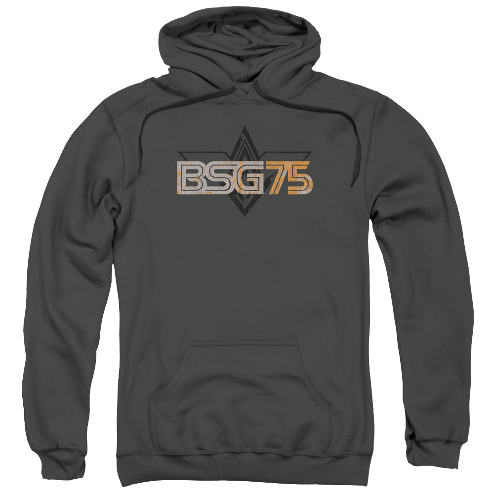 BSG226-AFTH-2 Battlestar Galactica & BSG75 Adult Pull-Over Hoodie, Charcoal - Medium