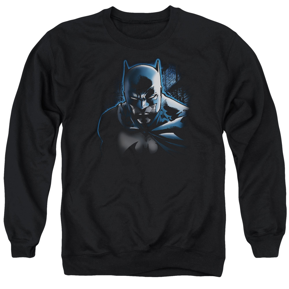 BM1888-AS-4 Batman & Dont Mess with the Bat Long Sleeve Adult Crewneck Sweatshirt, Black - Extra Large