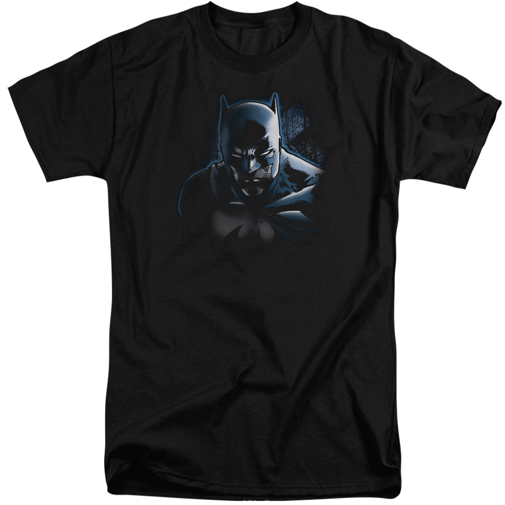 BM1888-ATT-5 Batman & Dont Mess with the Bat Short Sleeve Cotton Adult Tall Fit T-Shirt, Black - 2X